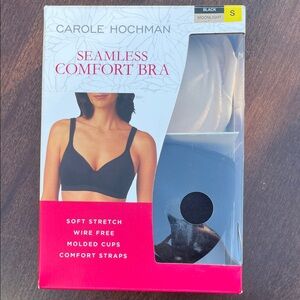 Midnight by Carole Hochman Black Wire-Free Bra nwt
